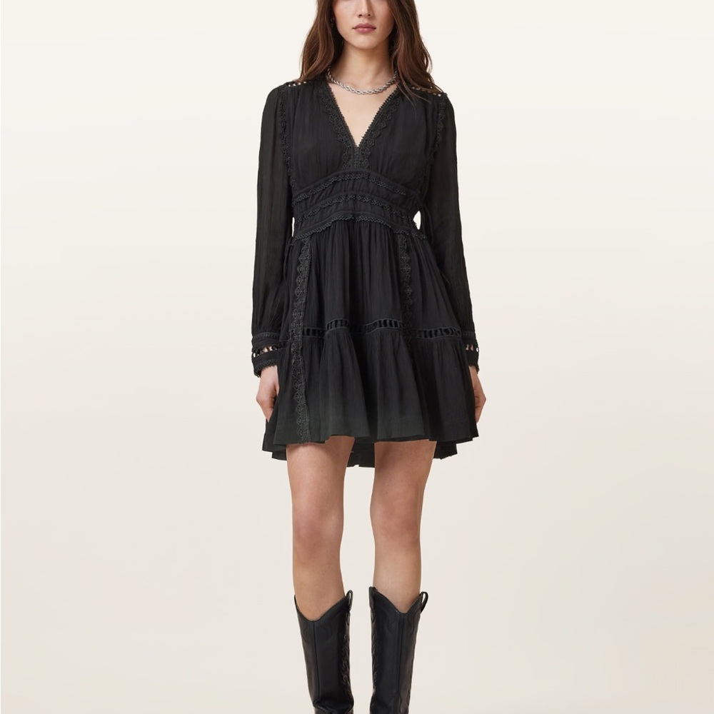 All Saints Black Mini Dress